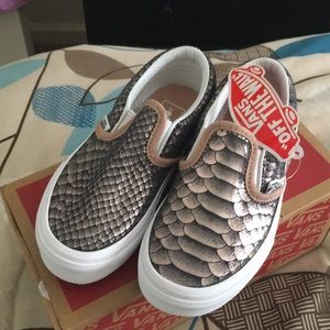 Brand New Little Kids Snake Skin Vans